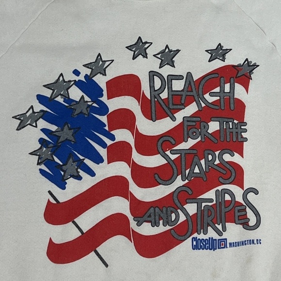 Vintage 80s Military Reach for The Stars 1980s Screen Stars Sweatshirt - Picture 3 of 6